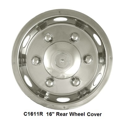 Stainless Steel HGV Wheel Trims / Covers / Liners, 16", set of 4