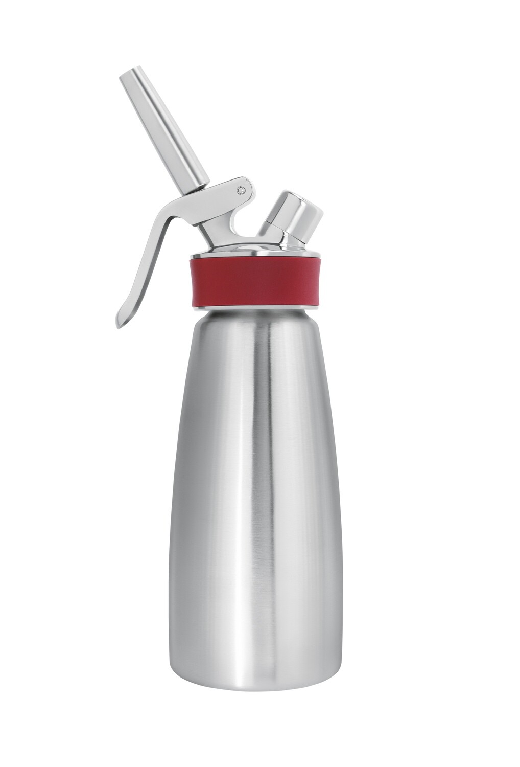 جورميت ويب صانعة كريمة ستانلس ستيل 0.5 لتر iSi Gourmet Whip Cream/Food Whipper for All Hot and Cold Applications, 1/2 Pint, Stainless Steel/Red
