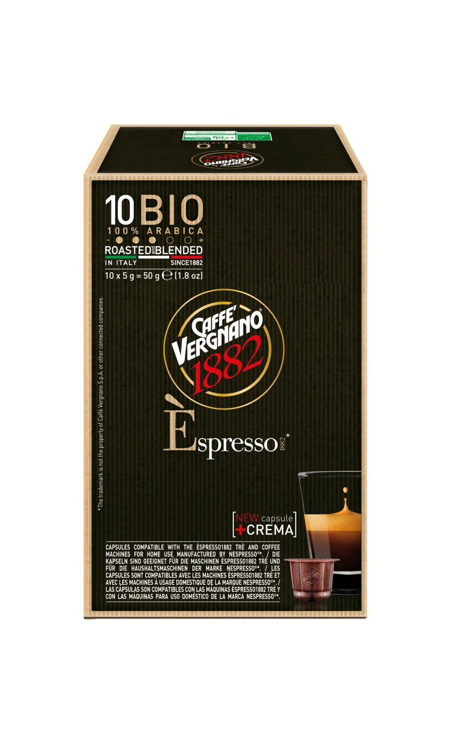 Caffe' Vergnano Cremoso Espresso Single Serve Capsules Shop