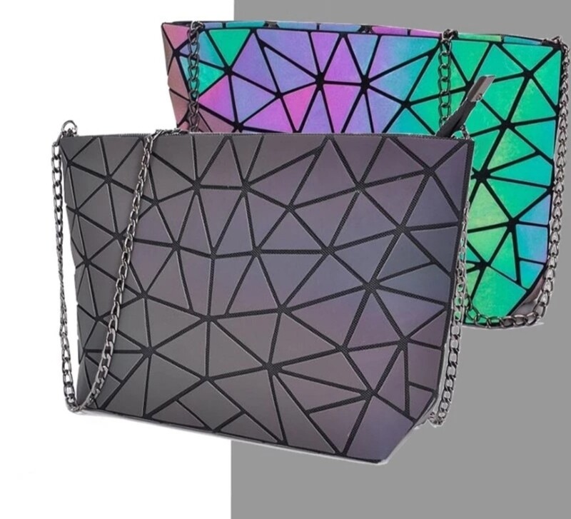 Natalia: borsa geometrica olografica