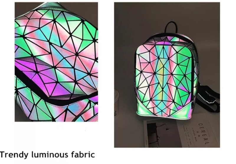 Unique: zaino luminoso geometrico