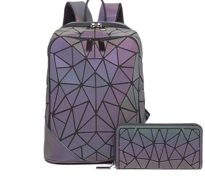 Set zaino e portafogli geometrici