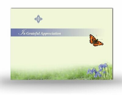 Butterfly Memorial Acknowledgement Card NF IF 01