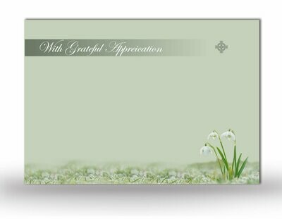 Snow Drops Acknowledgement Card NF IF 08