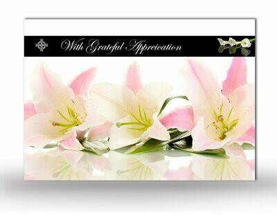 Lilly Flower Acknowledgement Card NF IF 15