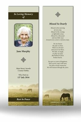 Horse Memorial Bookmark - NFAN.01