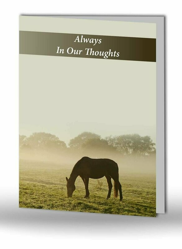Horse at Dawn Memorial Card - NFAN.01