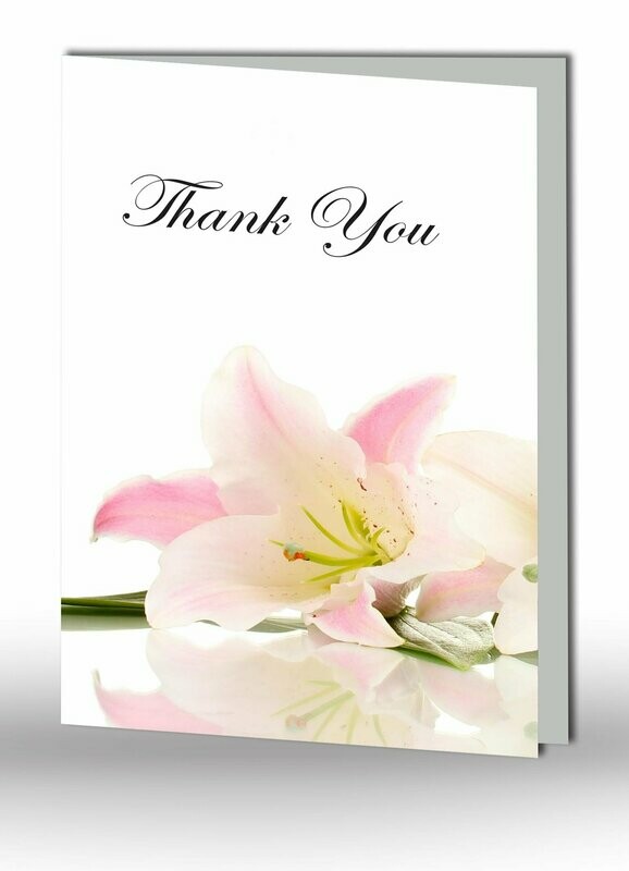 Lilly Flower Thank You Card NF IF 15