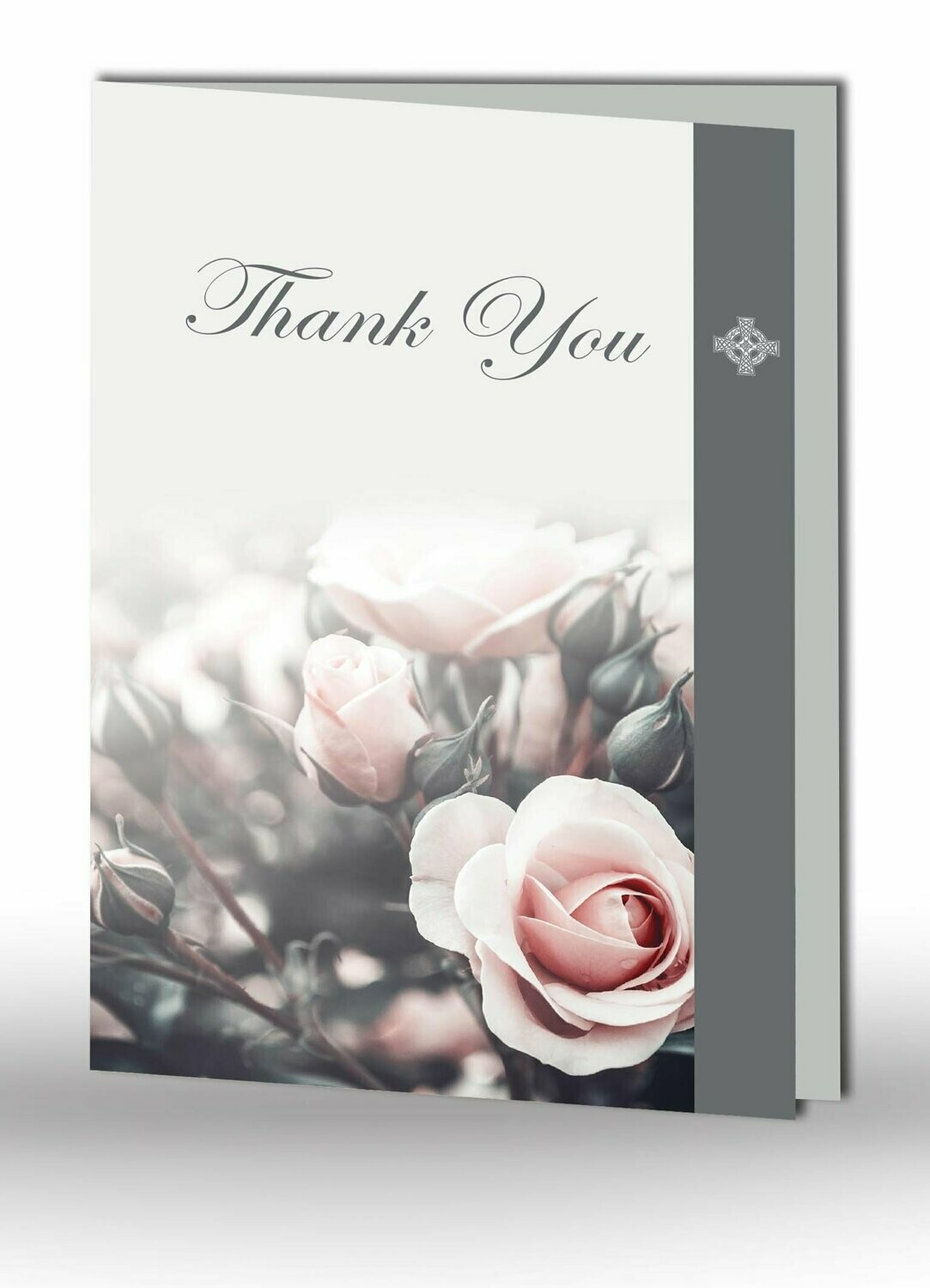 Pink Rose Thank You Card NF IF 13