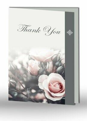 Pink Rose Thank You Card NF IF 13
