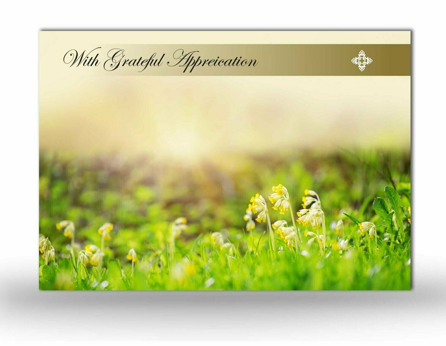 Cowslip Memorial Acknowledgement Card NF IF 06