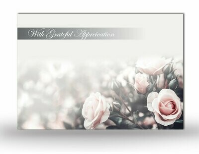Pink Rose Acknowledgement Card NF IF 13