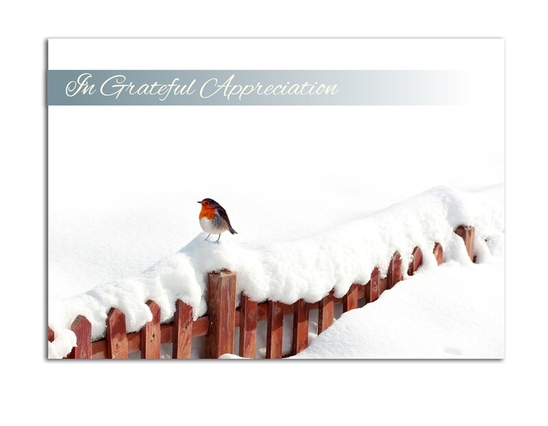 Robin Red Breast Acknowledgement Card NF AN 05