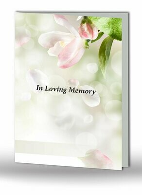 Apple Blossom Memorial Card NF IF 07