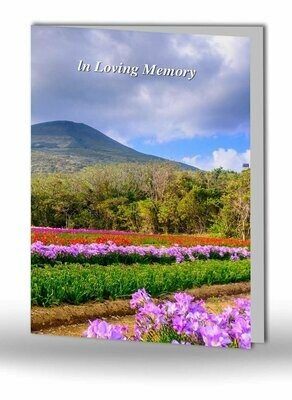 Floral Scenic Memorial Card NF NA 01