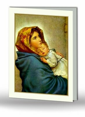 Virgin Mary & Child Memorial Card RT TRAD 02
