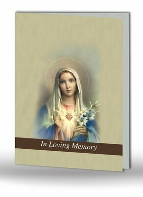 Sacred Heart of Mary Memorial Card RT RS 02