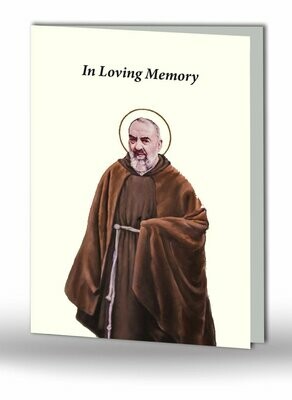 Padre Pio Memorial Card RT RS 04