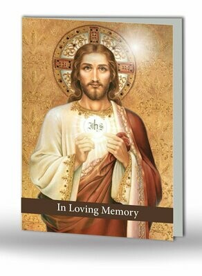 Sacred Heart of Jesus Memorial Card RT RS 10