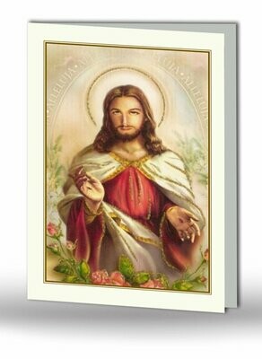 Sacred Heart of Jesus Memorial Card RT TRAD 10