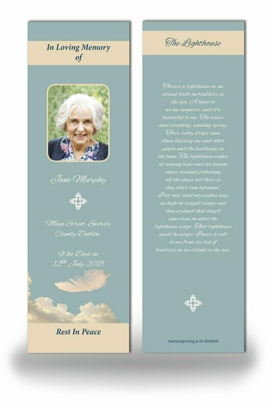 White Feather Memorial Bookmark NF AN 07