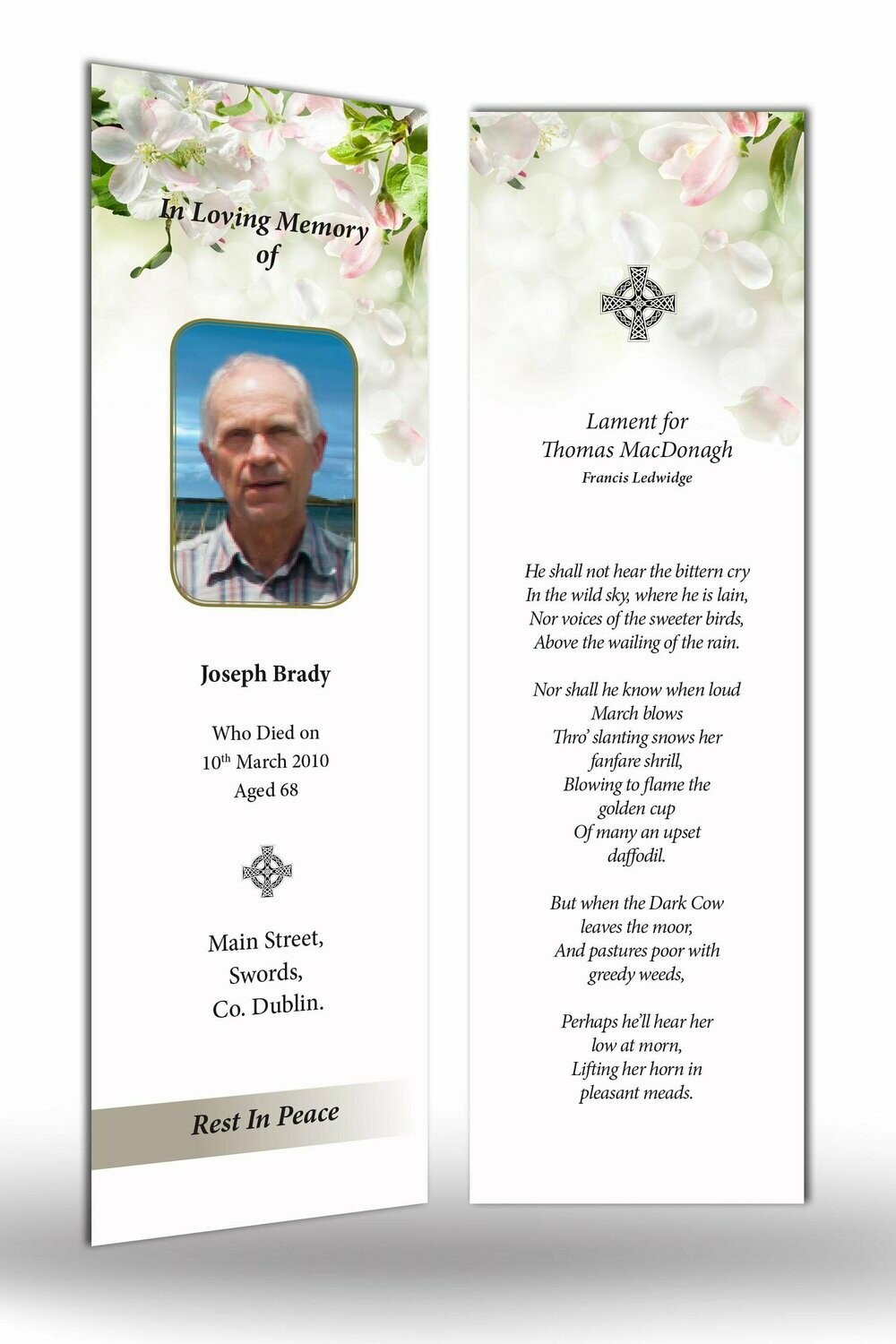 Memorial Bookmark NF IF 07