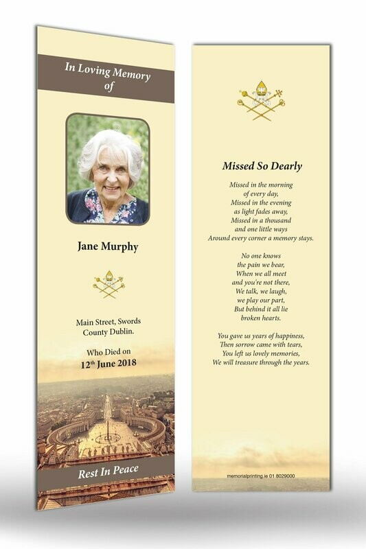 Vatican Memorial Bookmark RT RS 11