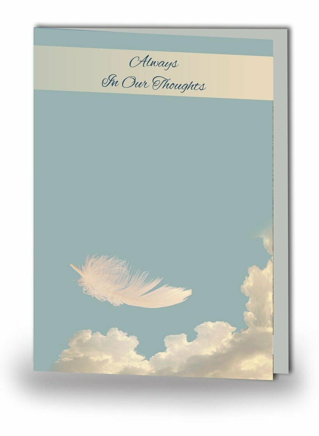White Feather Memorial Card NF AN 07