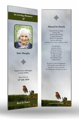 Robin Memorial Bookmark - NFAN.02