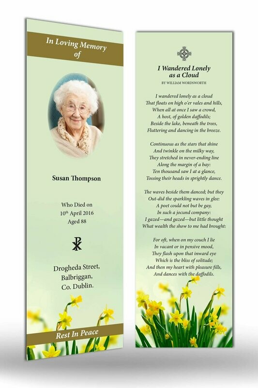 Memorial Bookmark NF IF 03