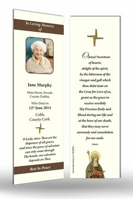 Memorial Bookmark RT RS 05