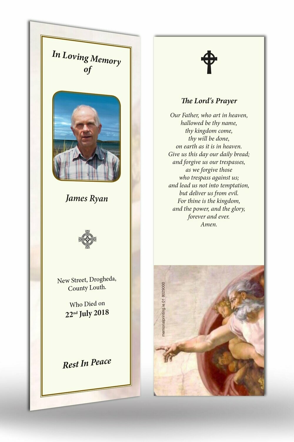 Memorial Bookmark RT TRAD 05
