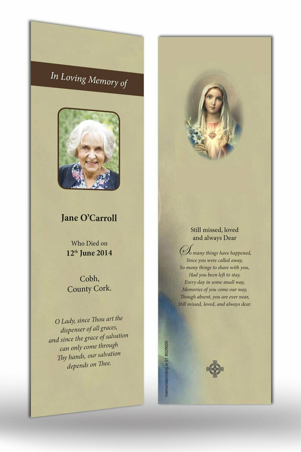 Memorial Bookmark RT RS 02
