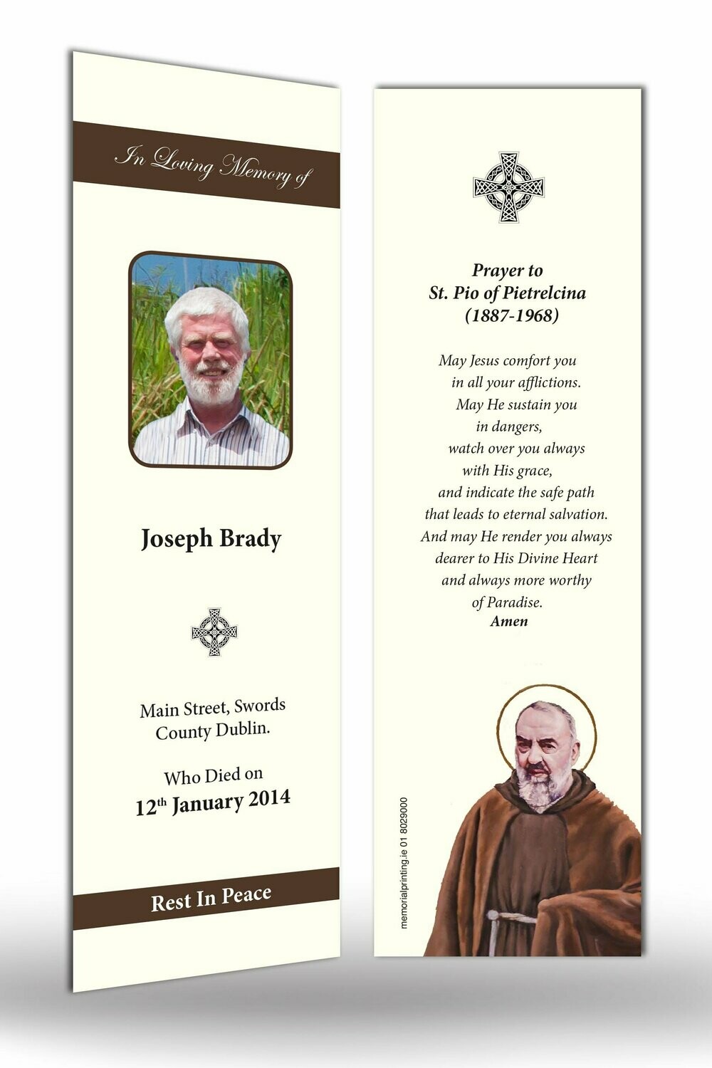 Memorial Bookmark RT RS 04