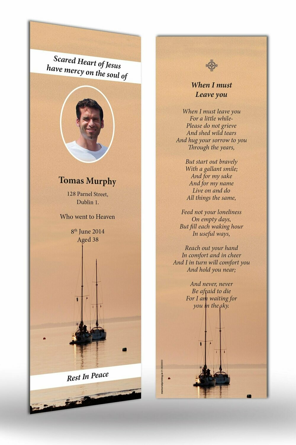 Memorial Bookmark SC IS 01
