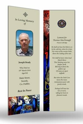 Memorial Bookmark RT RS 06