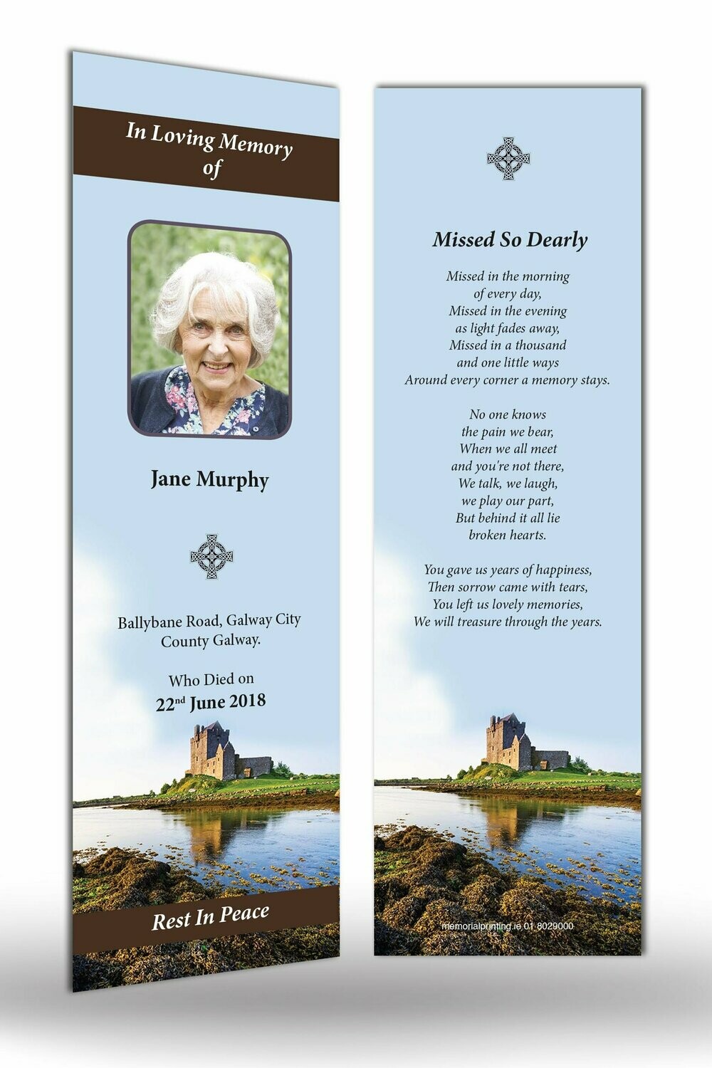 Memorial Bookmark SC IS 11