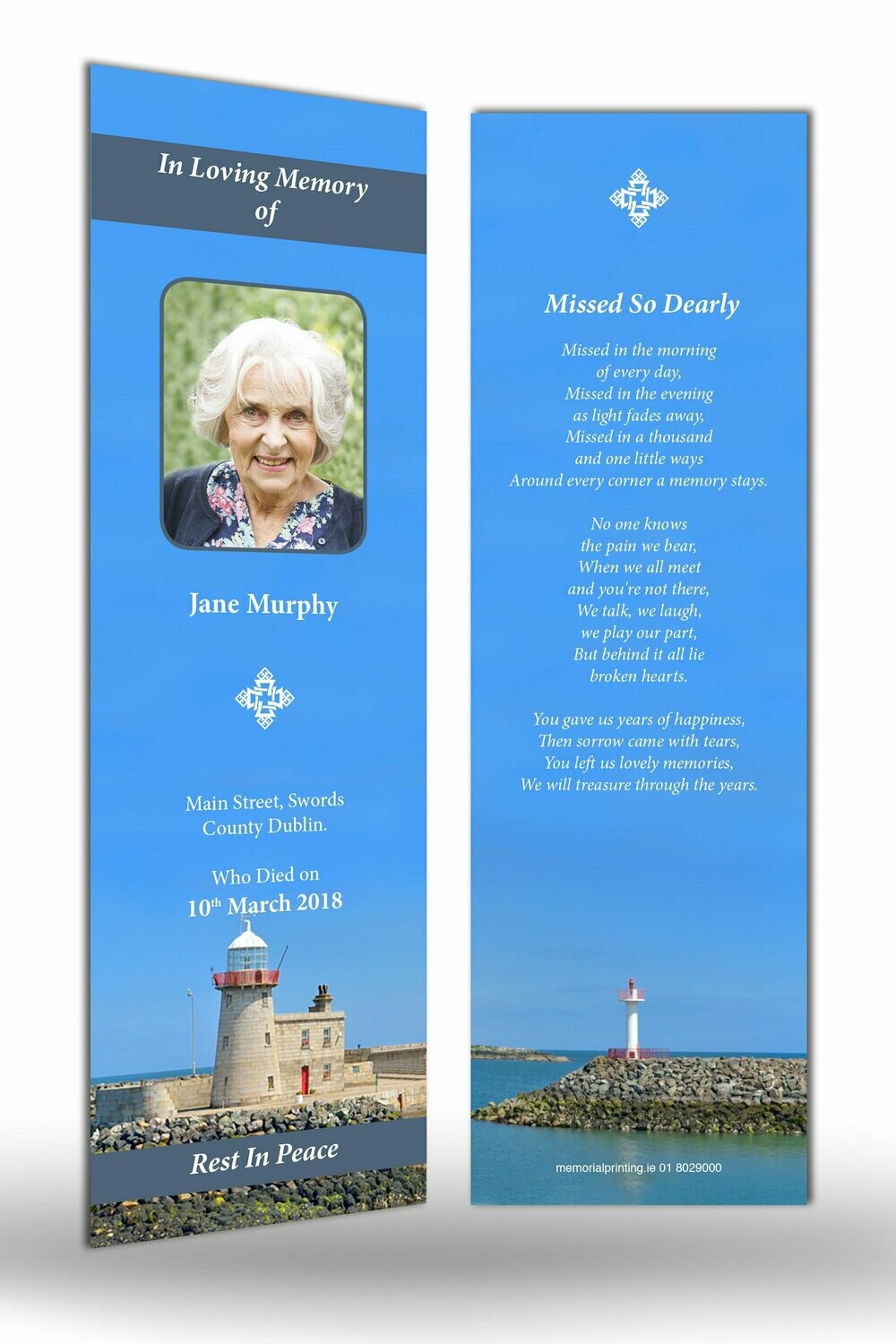 Memorial Bookmark SC MC 02 Memorial Bookmark SC MC 02