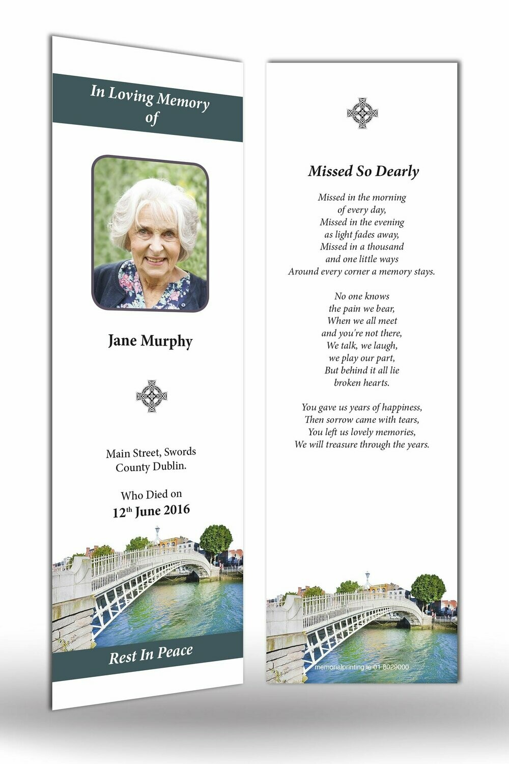 Memorial Bookmark SC MC 06 Memorial Bookmark SC MC 06