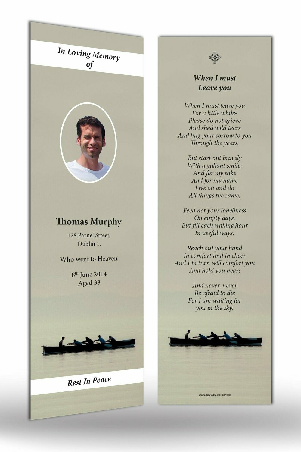 Memorial Bookmark SC IS 02