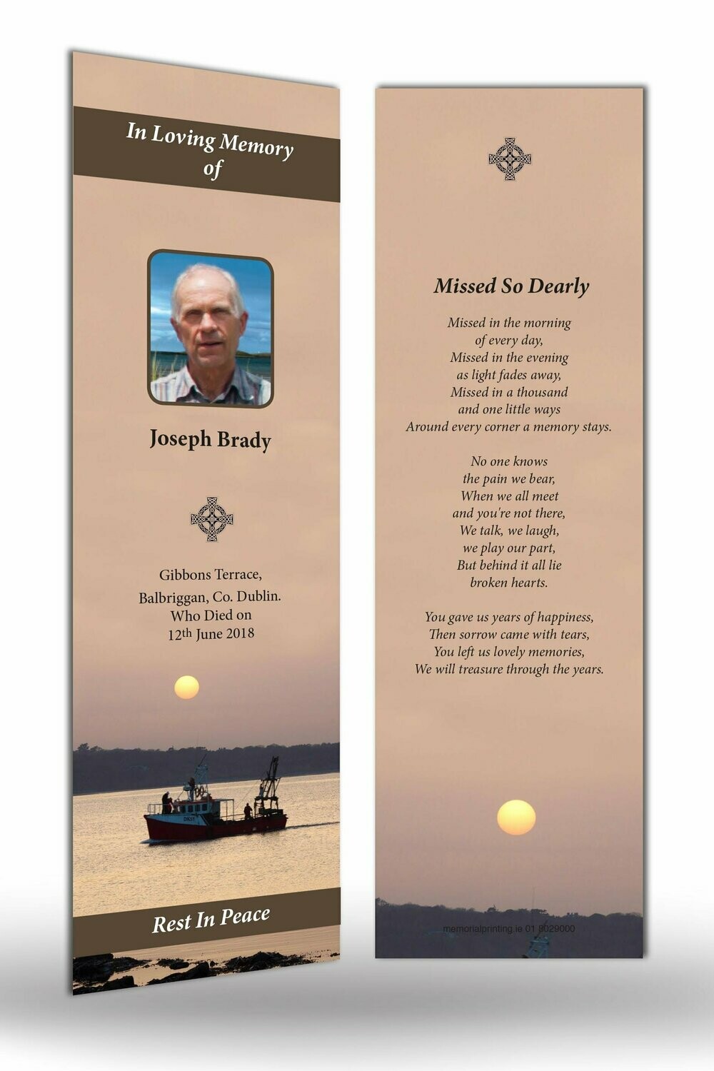 Memorial Bookmark SC MC 05