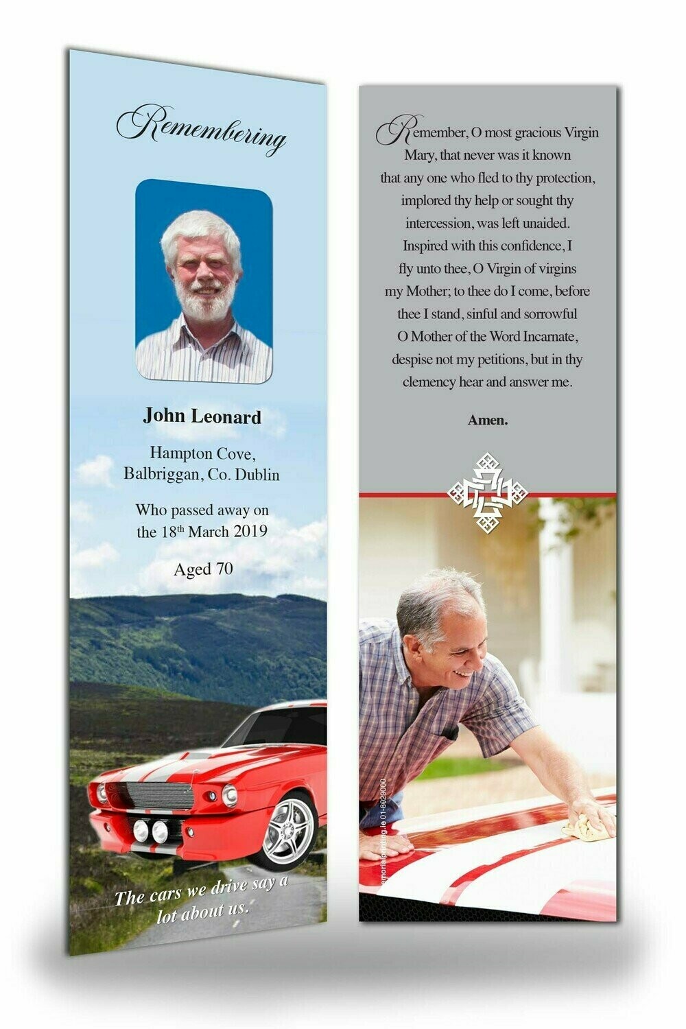 Memorial Bookmark SO SP 010