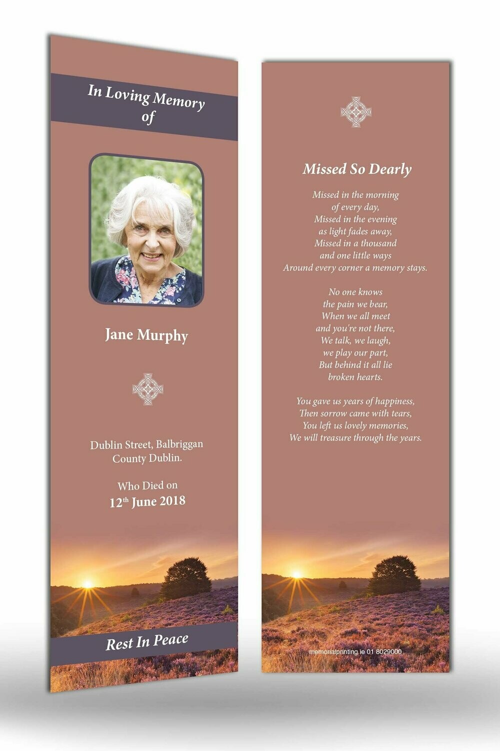 Memorial Bookmark SC IF 05