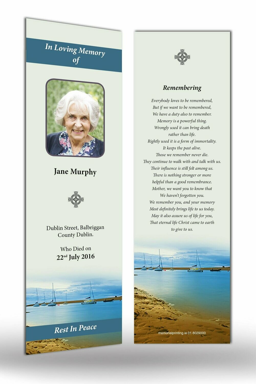 Memorial Bookmark SC MC 10