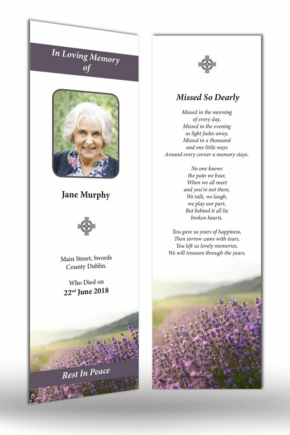 Memorial Bookmark SC IF 11