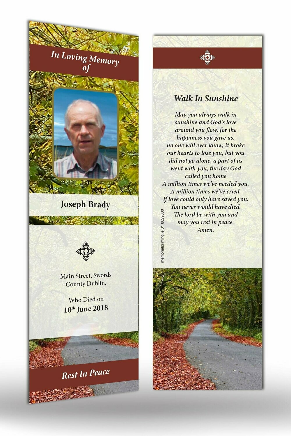 Memorial Bookmark SC MC 12
