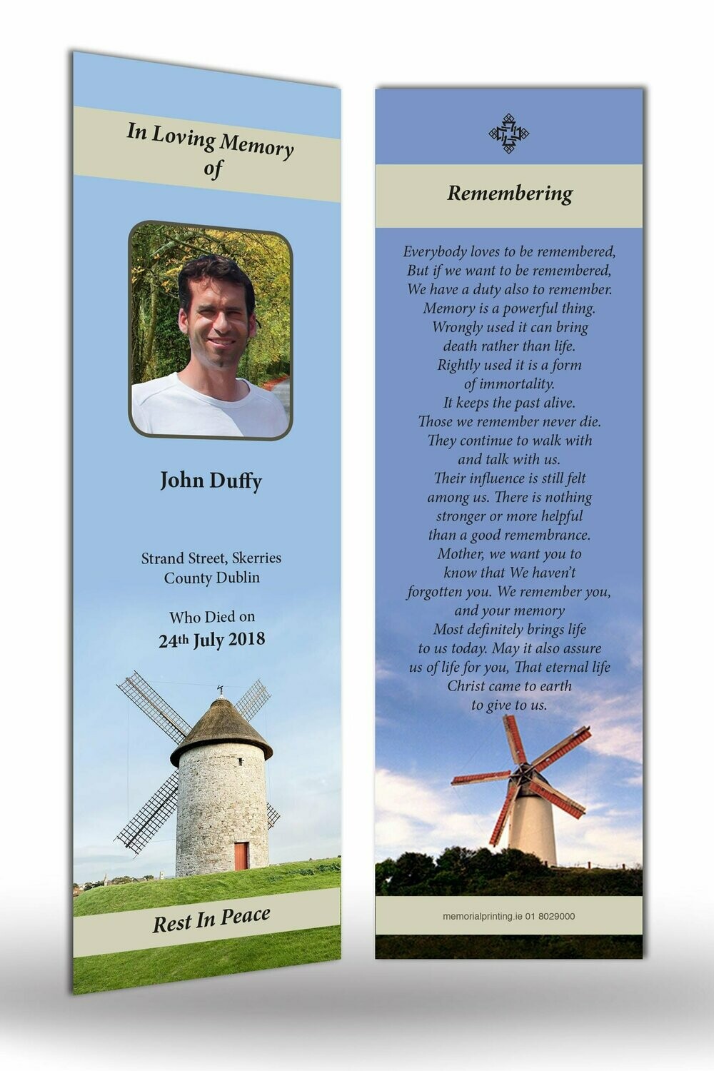 Memorial Bookmark SC MC 16