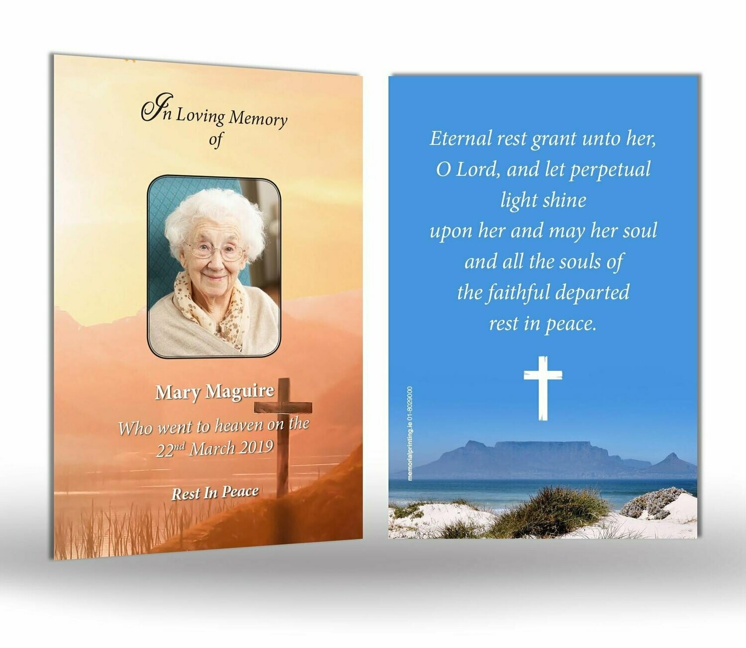 Religious Landscape  Memorial Wallet Card RT RE 11