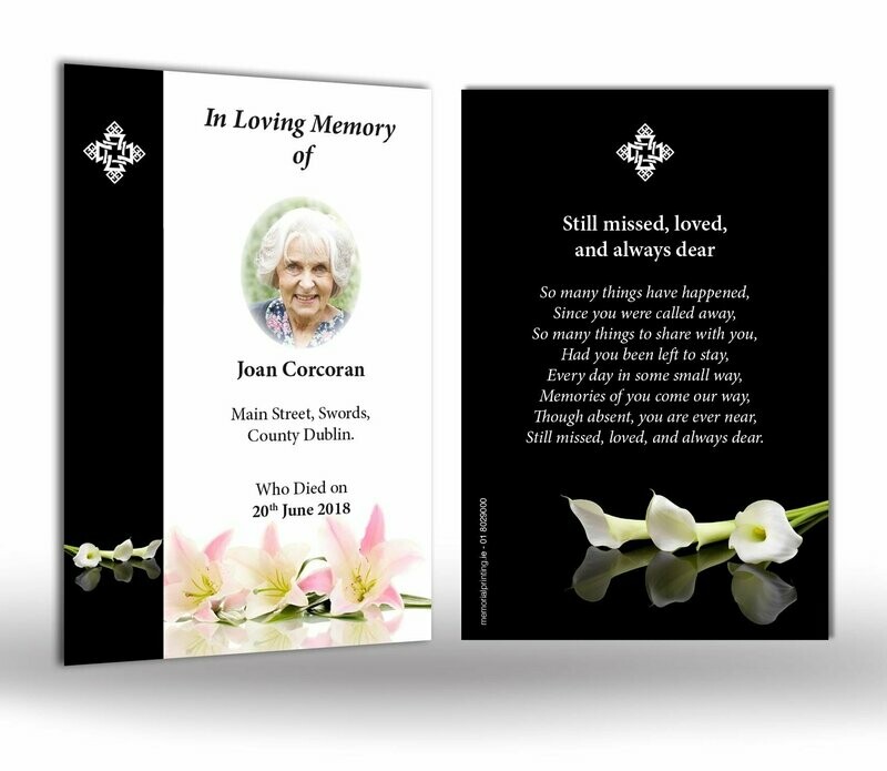 Lily Flower Memorial Wallet Card NF IF 15