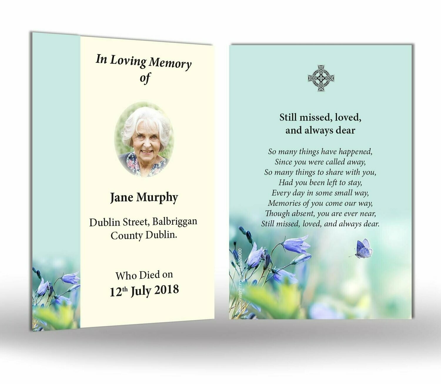 Bluebell Memorial Wallet Card NF IF 10